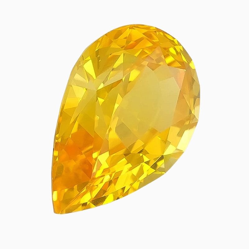 Natural yellow sapphire gemstone