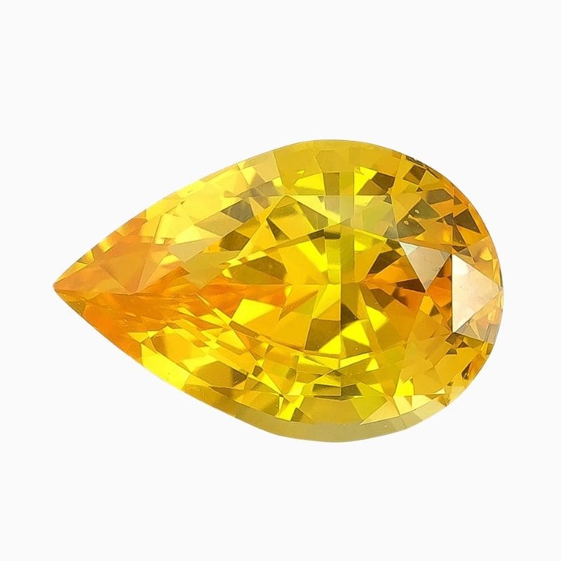 Natural yellow sapphire gemstone