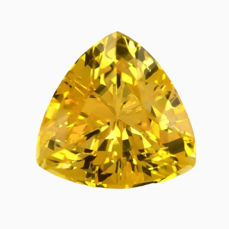 Natural yellow sapphire gemstone