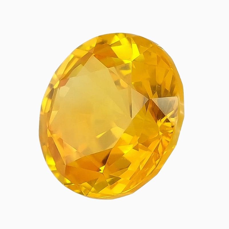 Natural yellow sapphire gemstone
