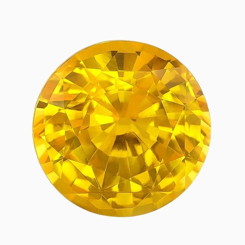 Natural yellow sapphire gemstone