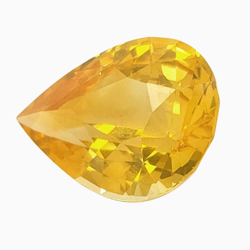 Natural orangy yellow sapphire gemstone
