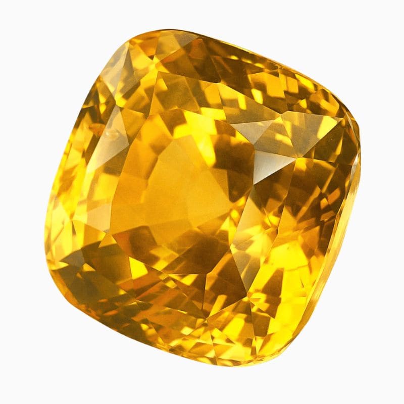 Natural yellow sapphire gemstone
