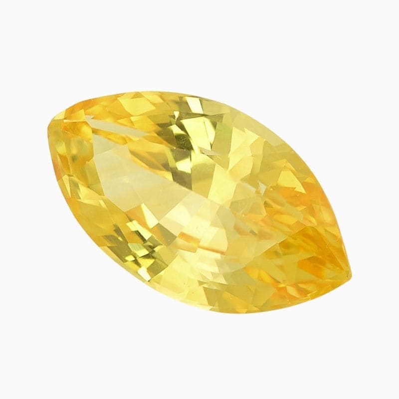 Natural yellow sapphire gemstone