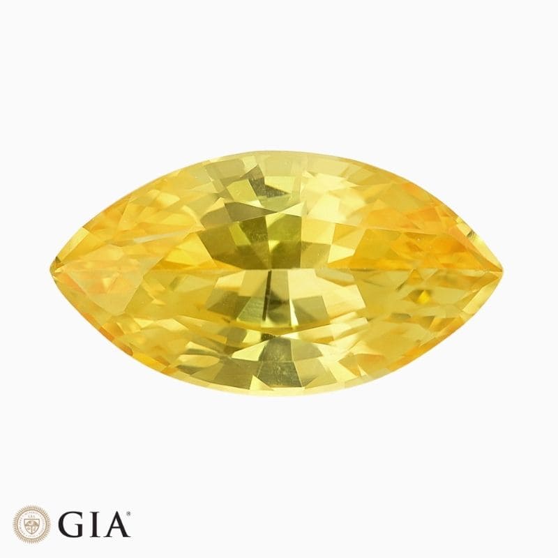 Natural yellow sapphire gemstone