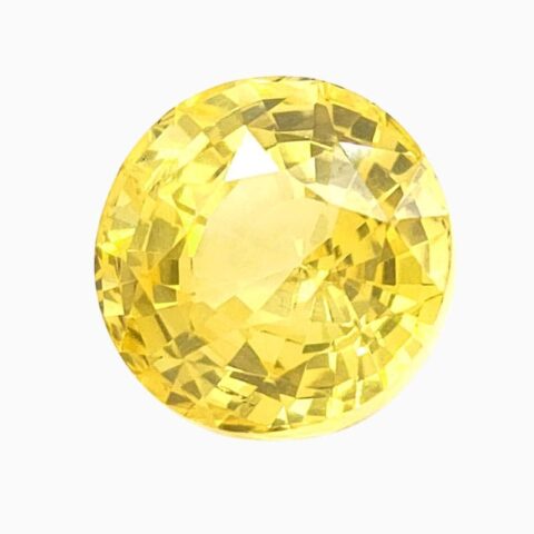 Natural yellow sapphire gemstone