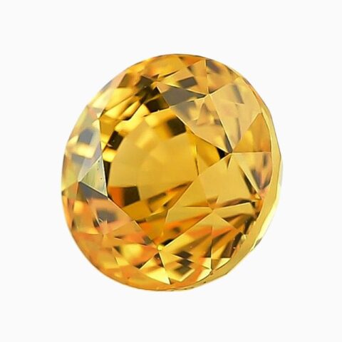 Natural yellow sapphire gemstone