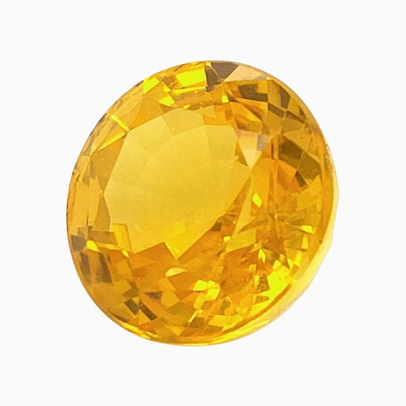 Natural orangy yellow sapphire gemstone