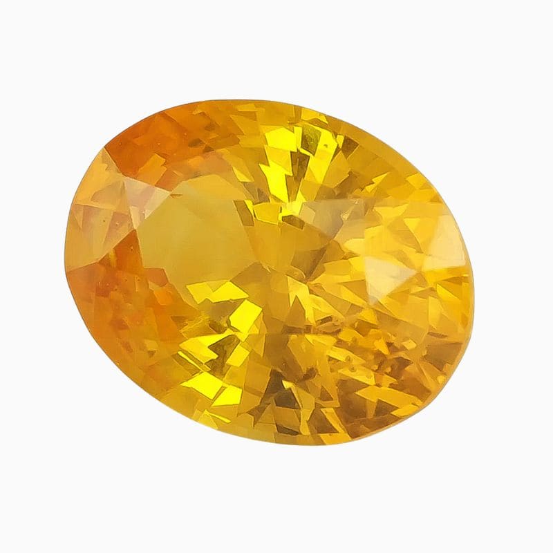 Natural yellow sapphire gemstone
