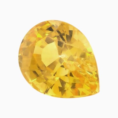 Natural yellow sapphire gemstone