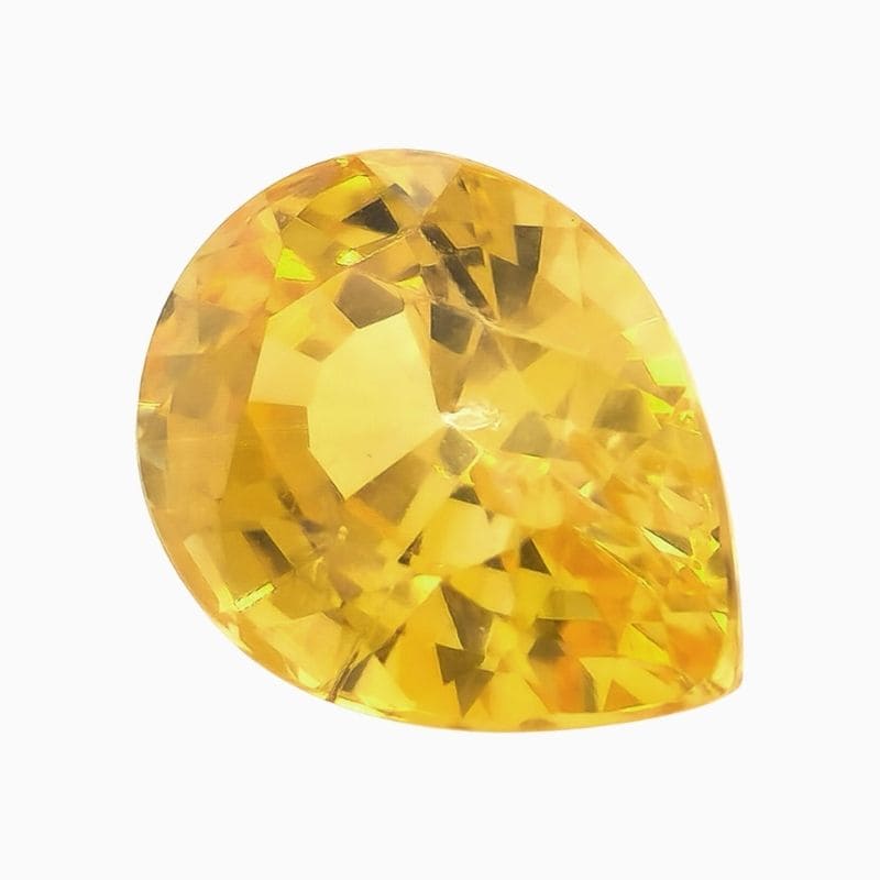 Natural yellow sapphire gemstone