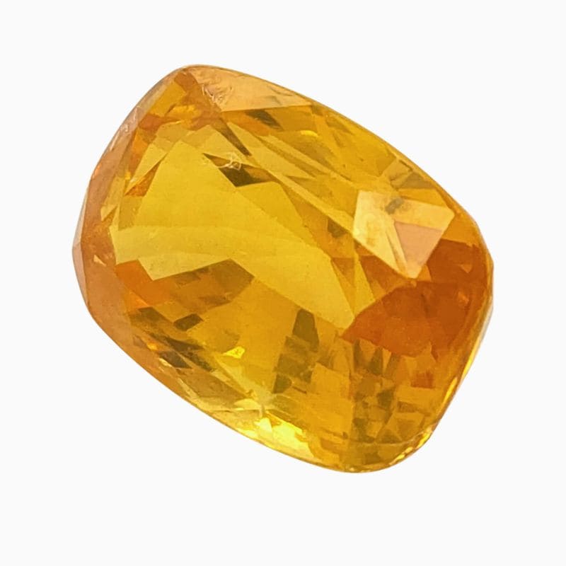 Natural yellow sapphire gemstone