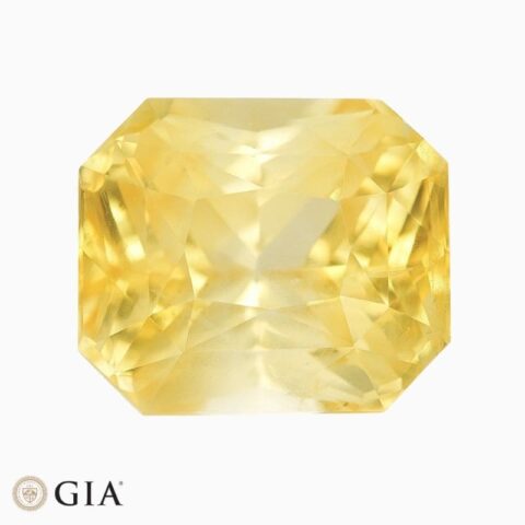 Natural yellow sapphire gemstone