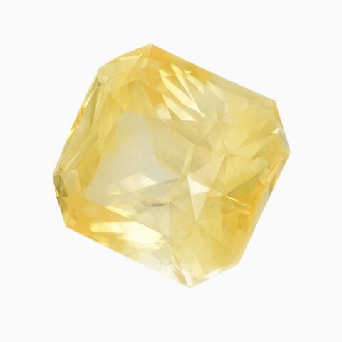 Natural yellow sapphire gemstone