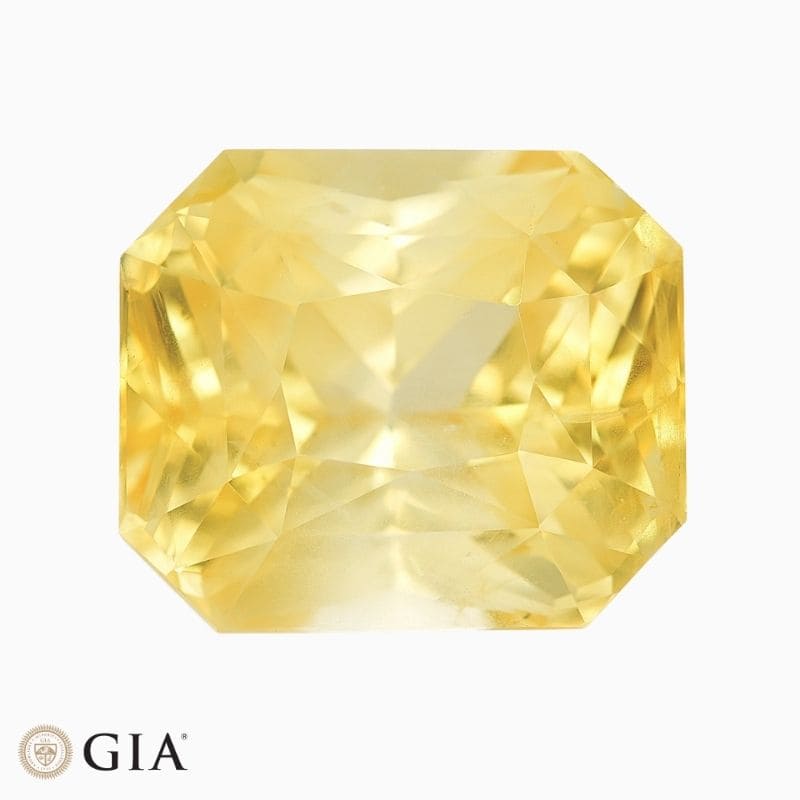 Natural yellow sapphire gemstone