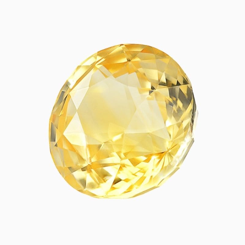 Natural yellow sapphire gemstone
