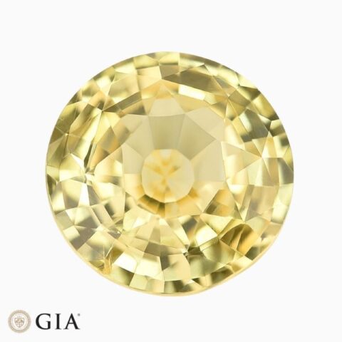 Natural yellow sapphire gemstone