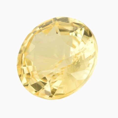 Natural yellow sapphire gemstone