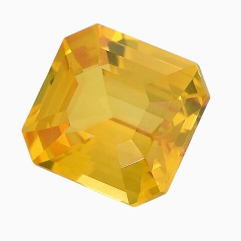 Natural yellow sapphire gemstone