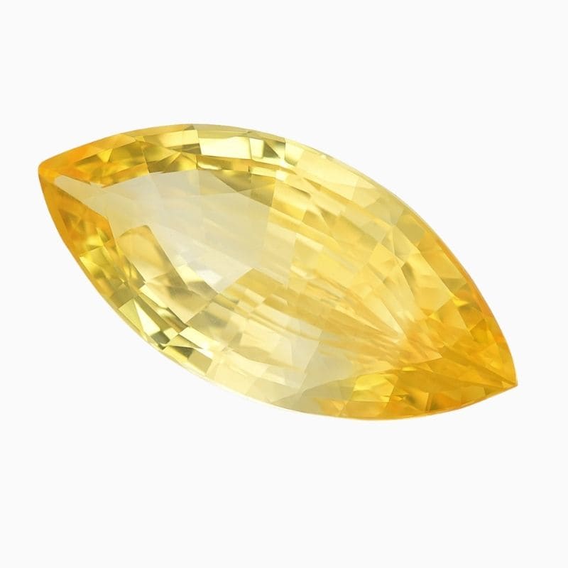 Natural orange-yellow sapphire gemstone