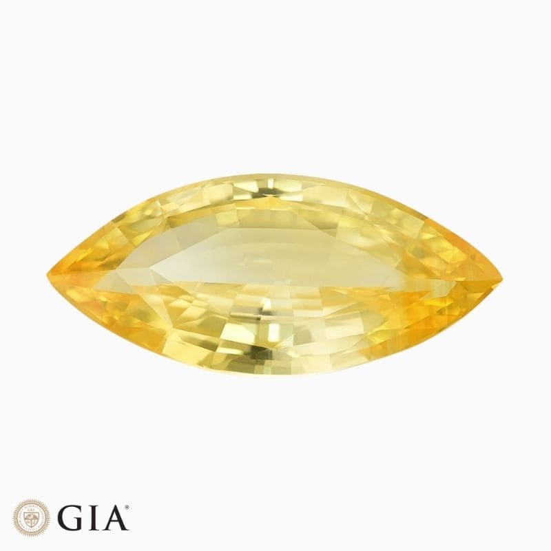 Natural orange-yellow sapphire gemstone