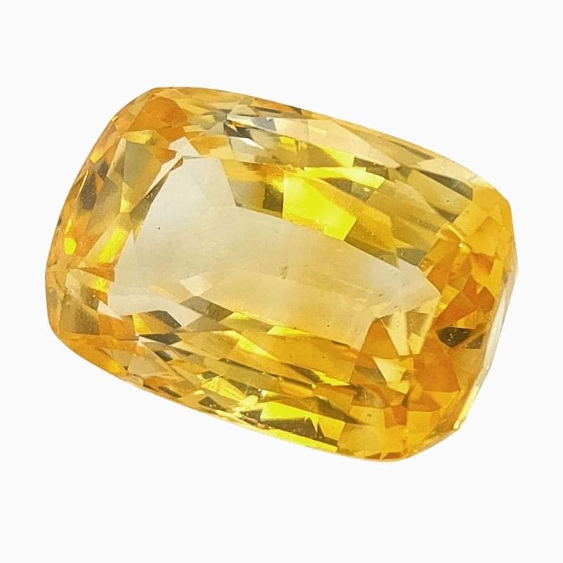 Natural yellow sapphire gemstone