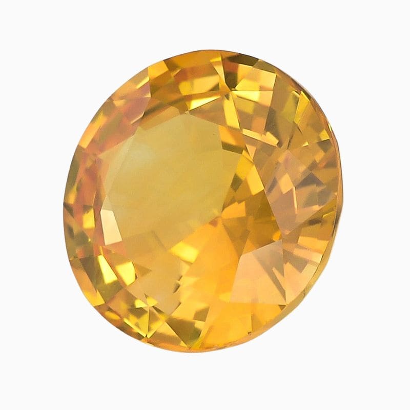 Natural yellow sapphire gemstone