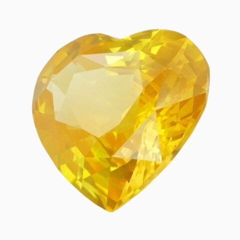Natural yellow sapphire gemstone