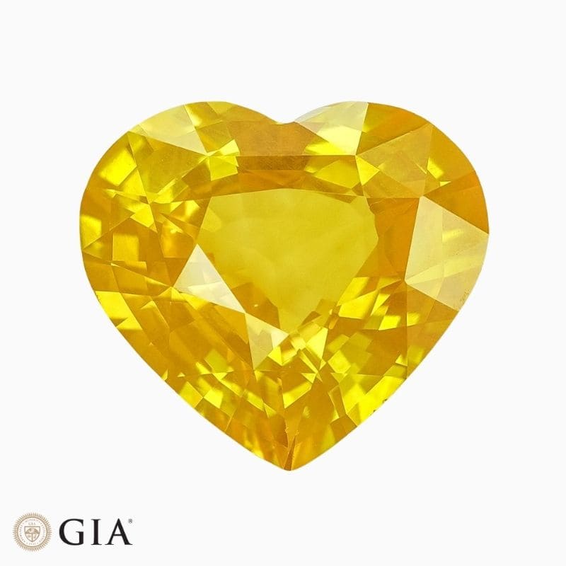 Natural yellow sapphire gemstone