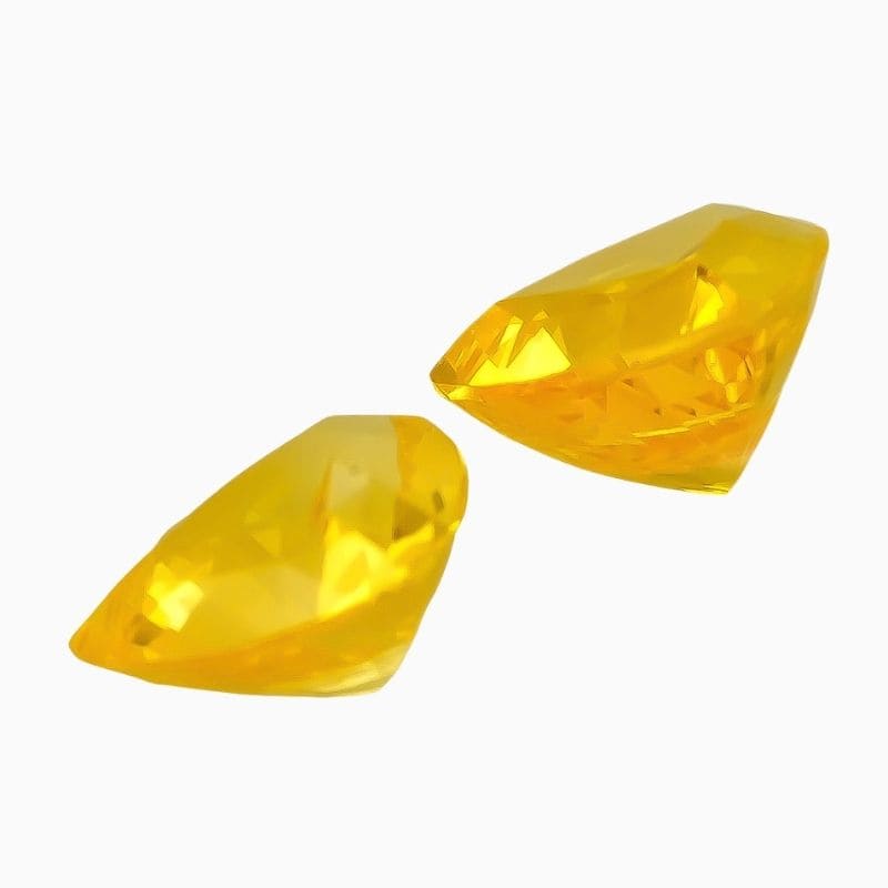 Natural yellow sapphire matching pair