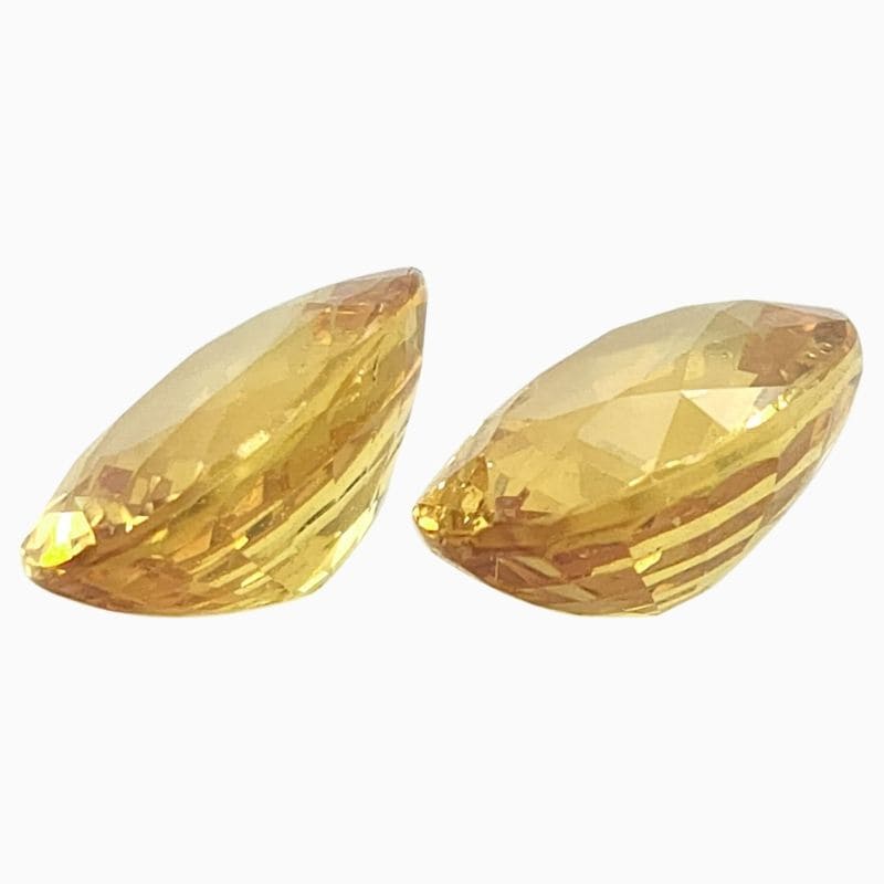 unheated yellow sapphire matching pair