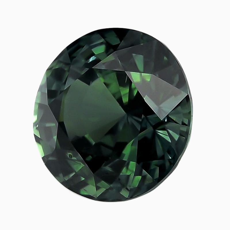 Natural unheated teal green-blue sapphire gemstone