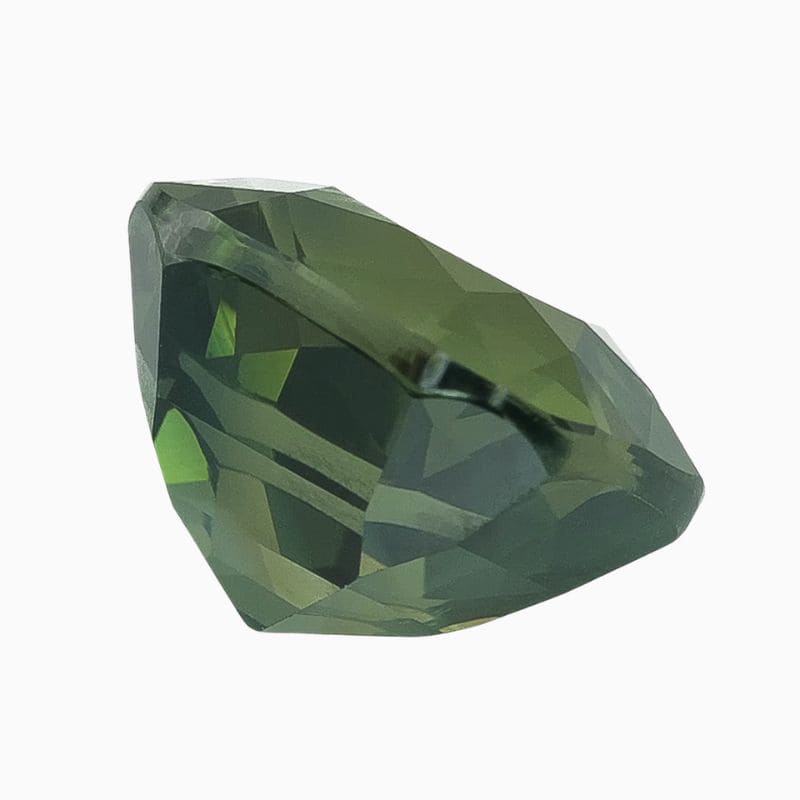 unheated teal green sapphire gemstone