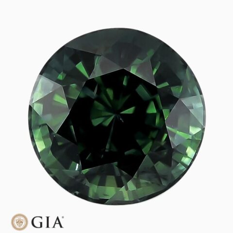 Natural unheated teal green-blue sapphire gemstone