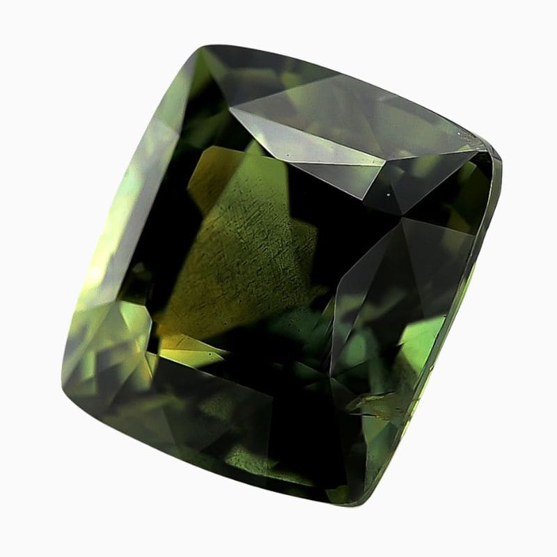 unheated teal green sapphire gemstone