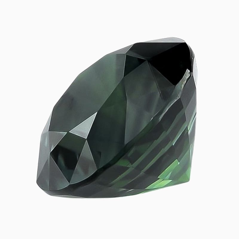 unheated teal green-blue sapphire gemstone