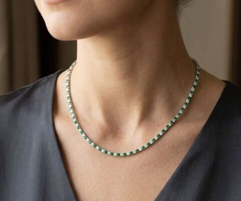 Alternating Green Emerald Lab Grown Diamond
