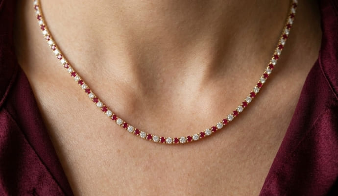 Lab Grown Diamond Tennis Necklace