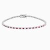 Ruby and natural diamond tennis bracelet