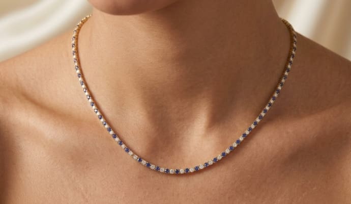 Lab-Grown Diamond Tennis Necklace