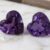 Natural Amethyst matching pair 5.21 carats heart cut gemstones