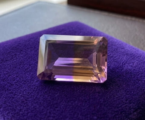 Natural Ametrine 13.34 carats rectangular gemstone