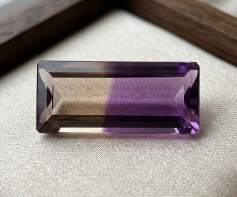 Natural Ametrine 22.77 carats rectangular gemstone