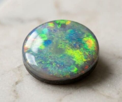 Australian Black Opal 1.59 carats round gemstone