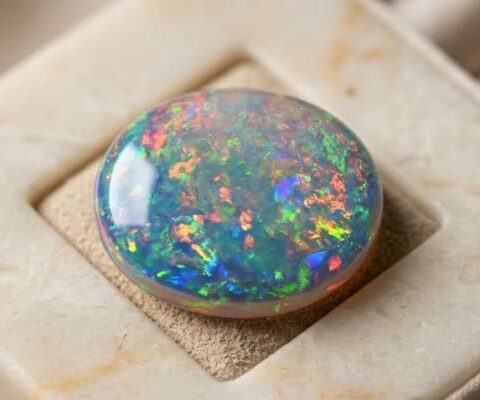 Australian Crystal Opal round gemstone