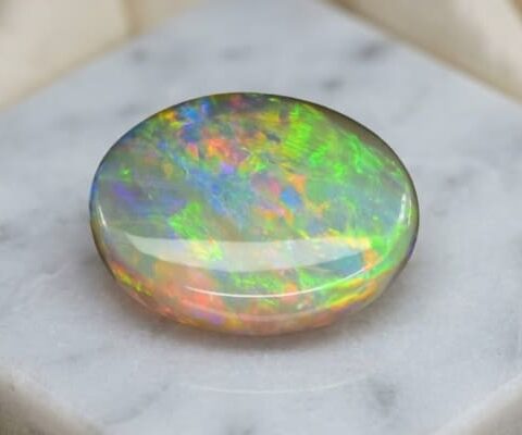 Natural Australian Crystal Opal with vibrant play of color