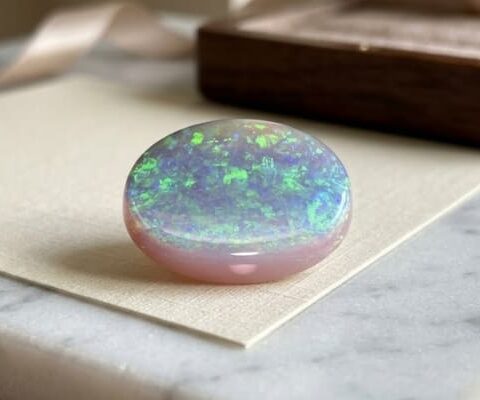 Natural Australian Crystal Opal with green play of color