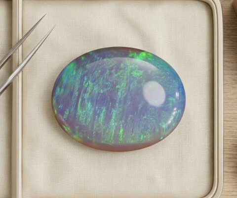 Natural Australian Crystal Opal with green and blue play of color