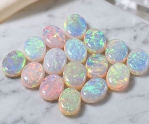 Australian Crystal Opal collection with colorful gemstones