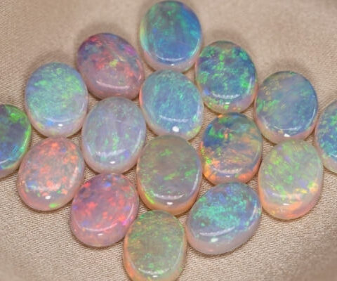 Natural Australian Crystal Opal gemstone collection